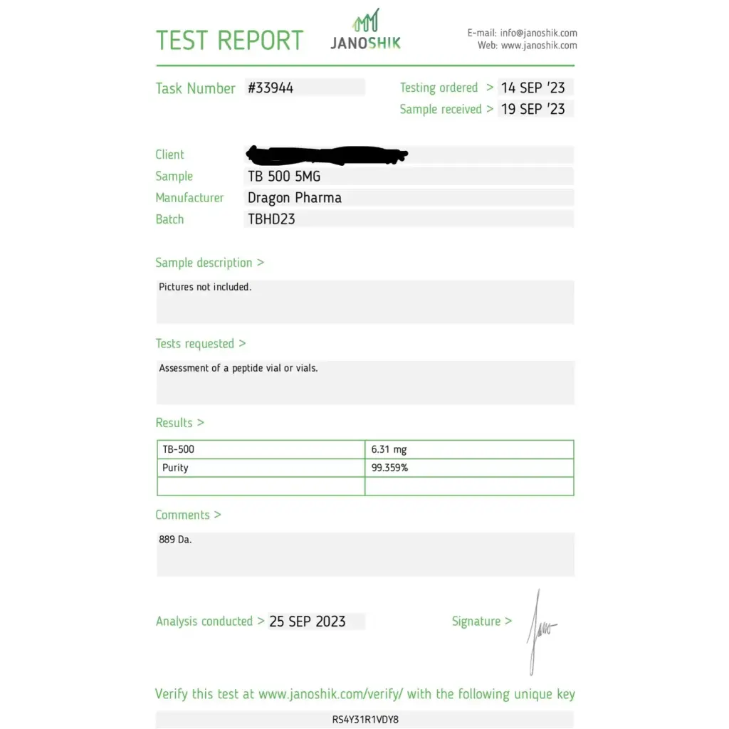 TB 500 5mg - Dragon Pharma